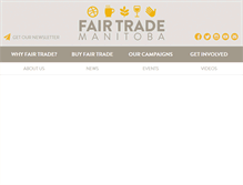 Tablet Screenshot of fairtrademanitoba.ca